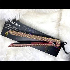 ✨NEW Rhinestone Embellished 1 Inch Flat Iron - Rose Gold